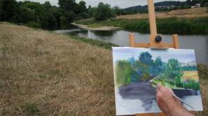 The Sunday Art Show - En Plein Air River Painting - The River Exe in Devon